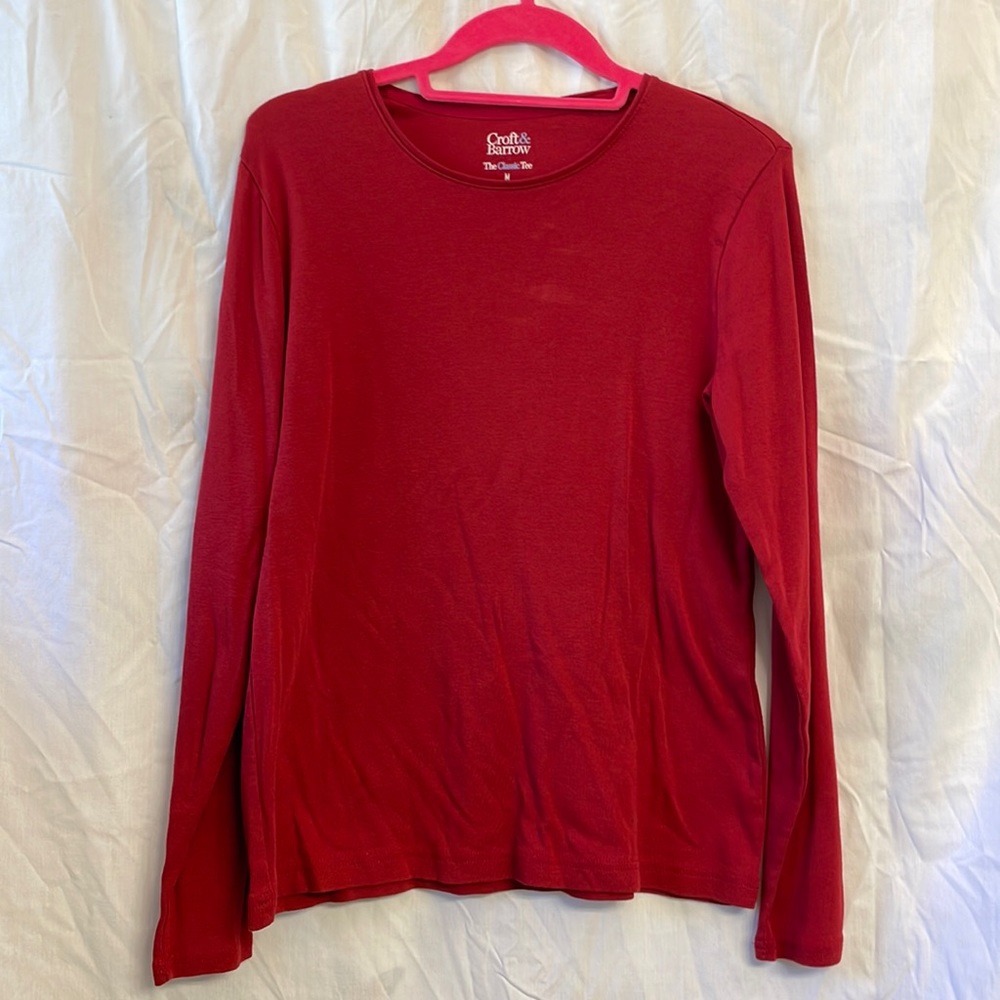 Red Croft & Barrow long-sleeved t-shirt, women’s medium